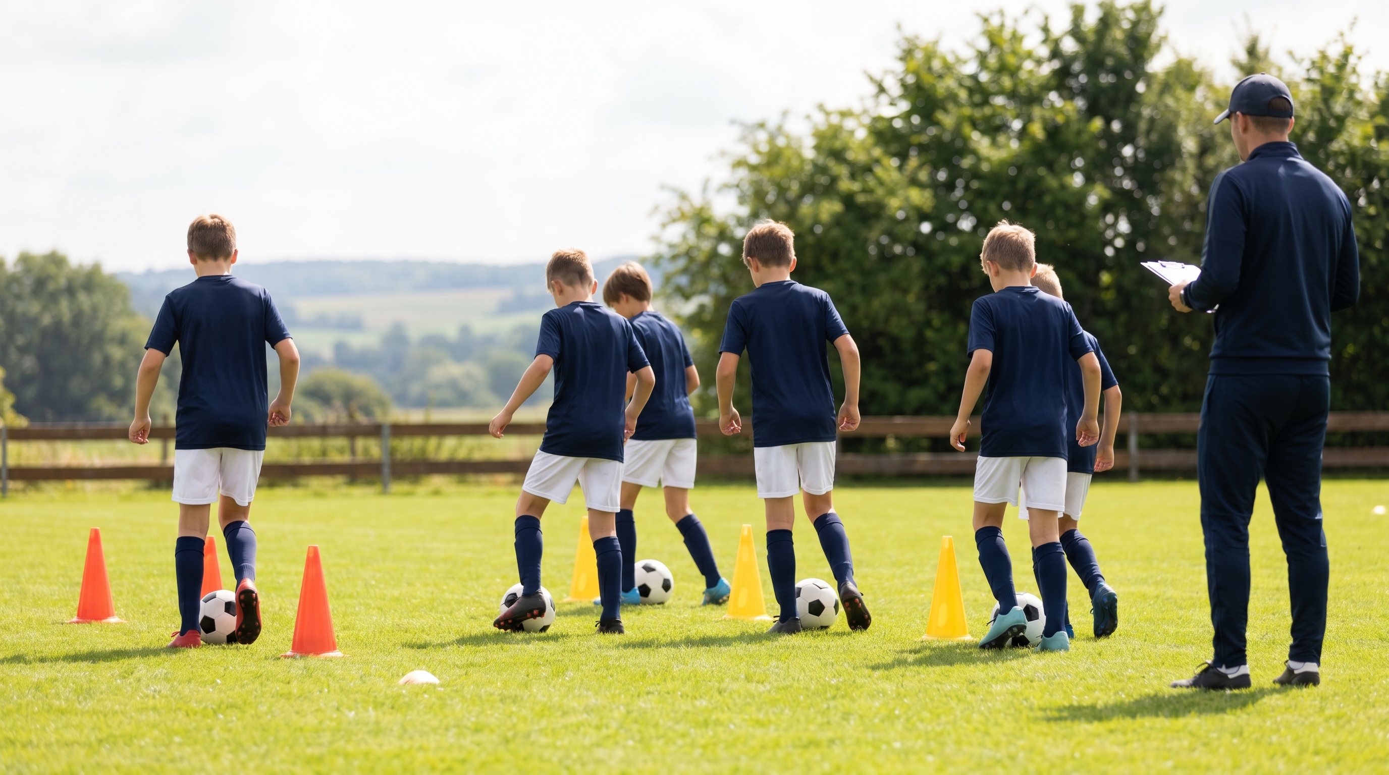 Kinder beim Fußballtraining